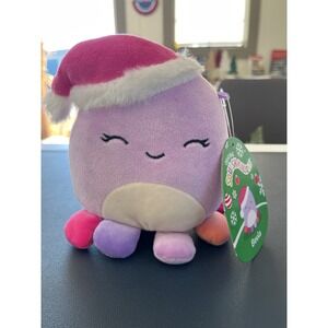 Squishmallows Beula Octopus Plush Toy Purple Pink Christmas Holiday 7 inch‎